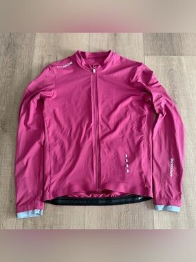 La Passione Cycling Jersey Mens Large Magneta PSN LS  Long Sleeve Rain Midweight